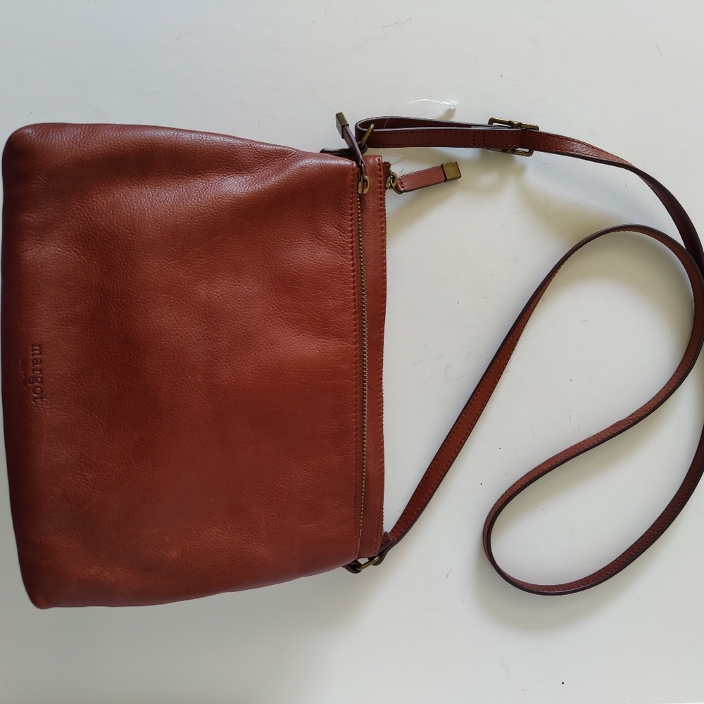 Margot Double Zip in Brandy Crossbody - Picture 5 of 9